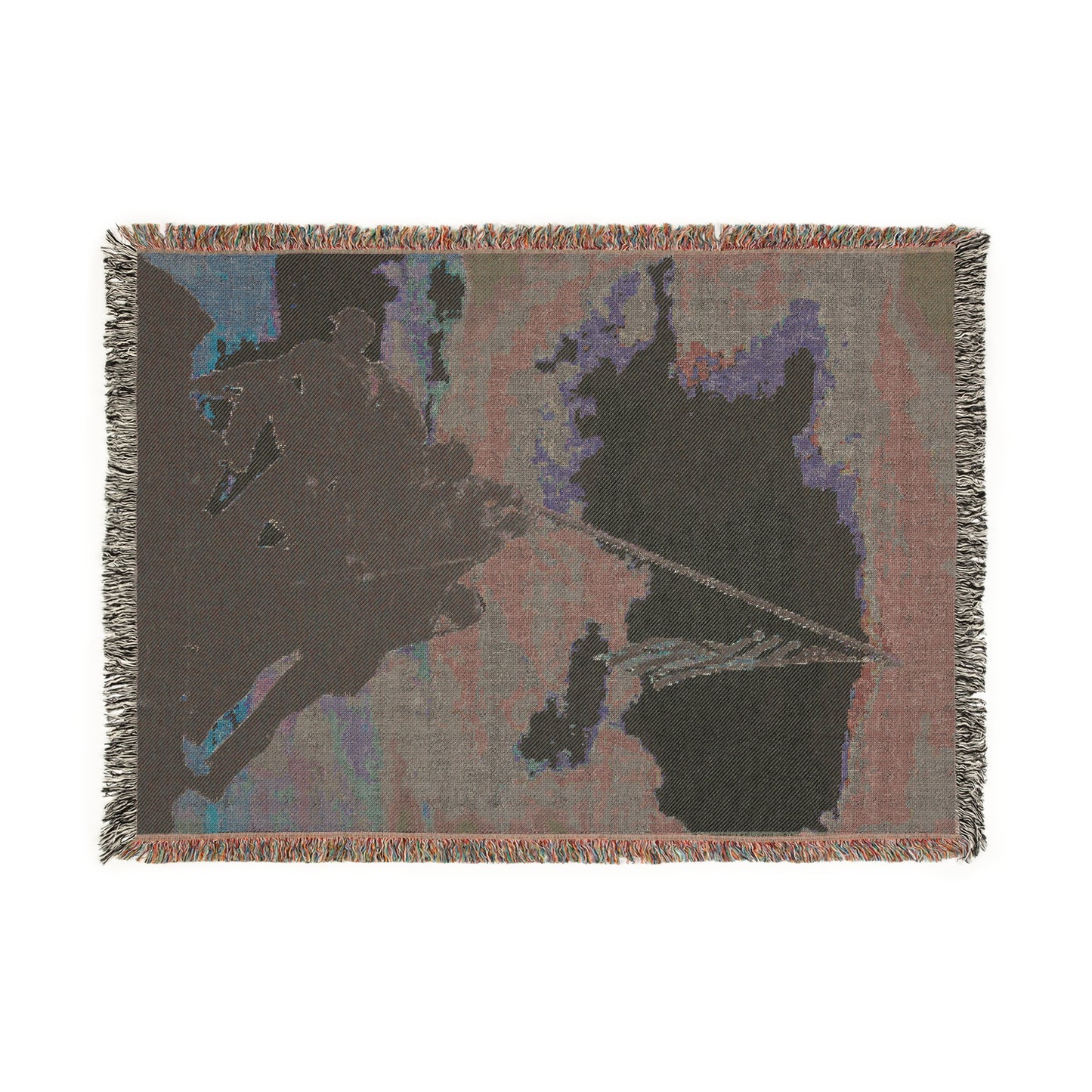 Woven Blanket — Iwo Jima Flag Raising Military Tribute Throw