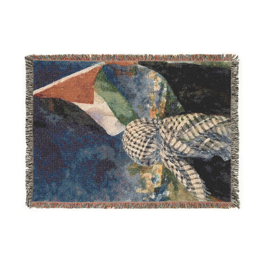 Nautical Woven Blanket, Cozy Throw for Boat Lovers, Beach Decor, Gift for Sailors, Home Accent, Unique Wall Hanging